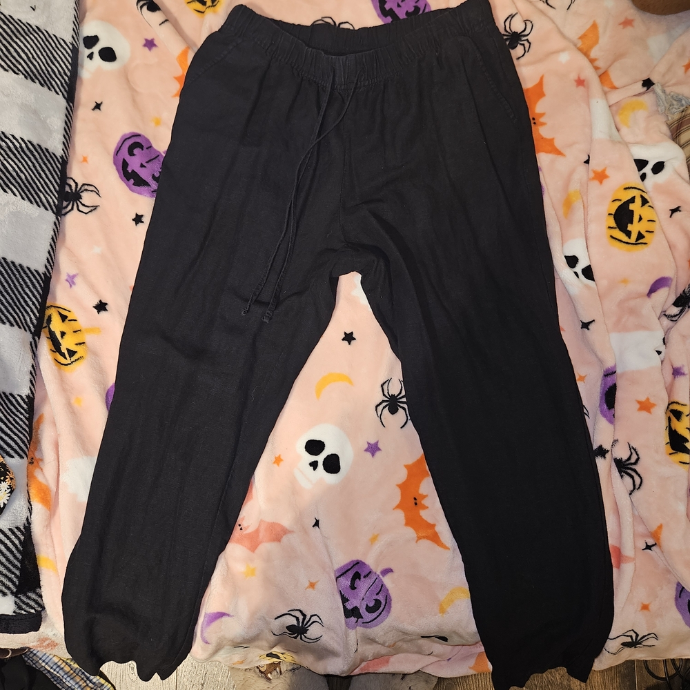 A New Day Black Linen Pants